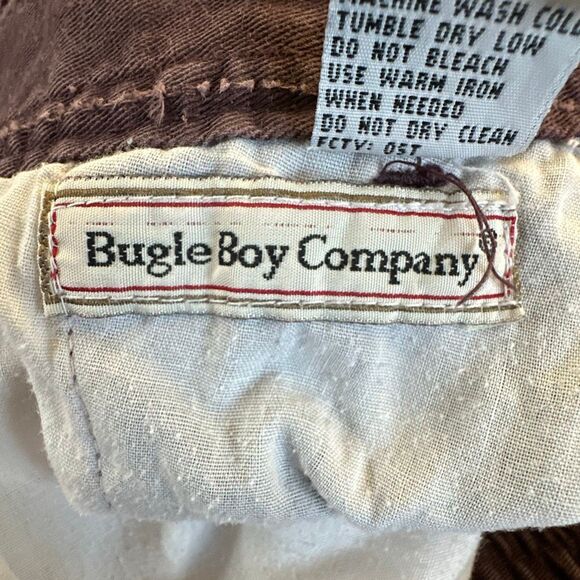 Vintage Bugle Boy Pleated Pants Men's Purple Maroon W36 x L32 - Picture 8 of 10